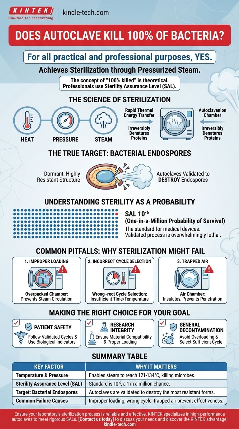 Does autoclave kill 100% of bacteria? Achieve Sterility Assurance with High-Temperature Steam Visual Guide
