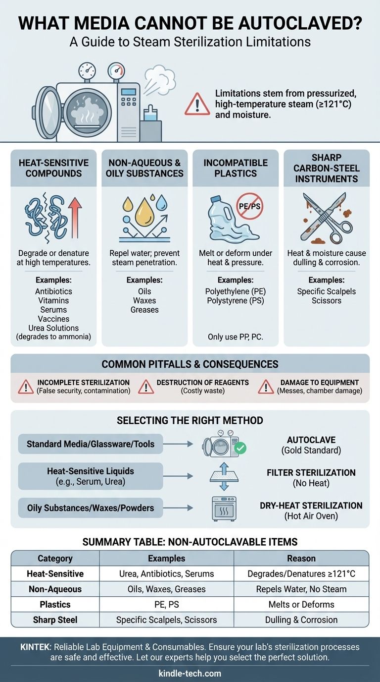 Welche Medien können nicht autoklaviert werden? Schützen Sie hitzeempfindliche Reagenzien vor Schäden durch Sterilisation Visuelle Anleitung