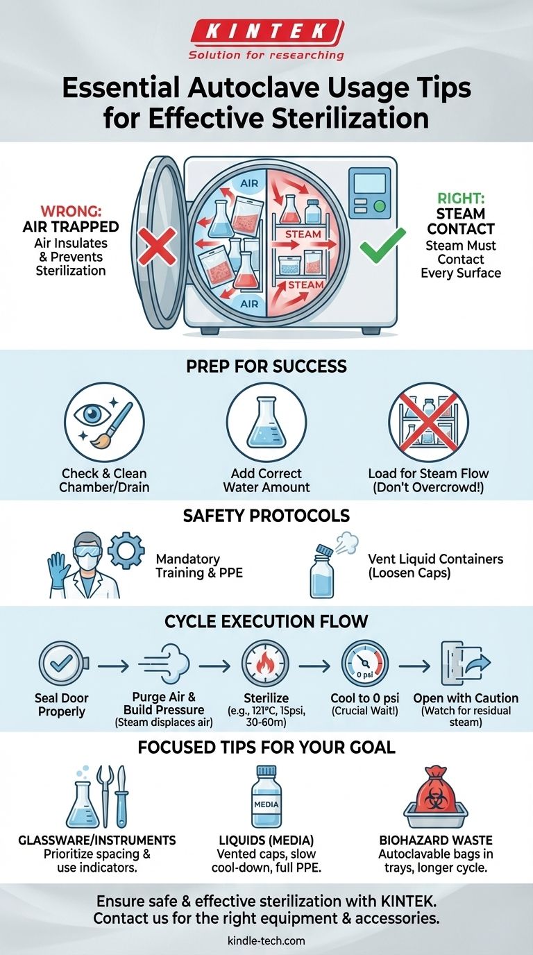What are the tips for using an autoclave? Ensure Effective Sterilization and Safety Visual Guide