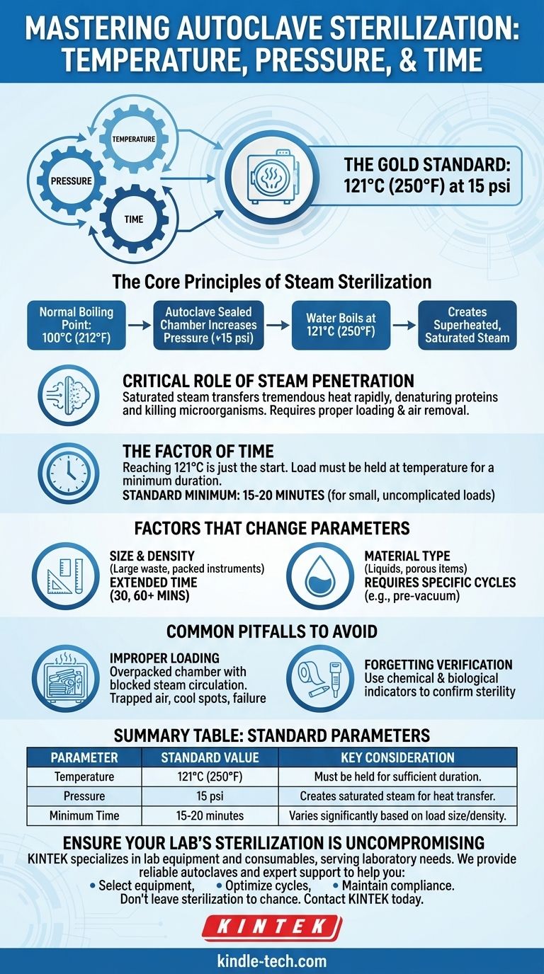 What is the autoclave temperature for sterilization? Master the 121°C Standard for Guaranteed Sterility Visual Guide