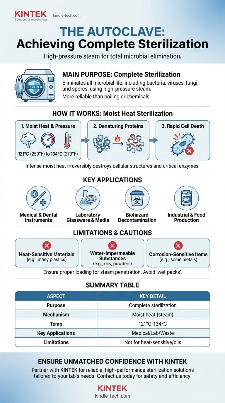 Какова основная цель автоклава? Достижение полной стерилизации с помощью пара под высоким давлением Визуальное руководство