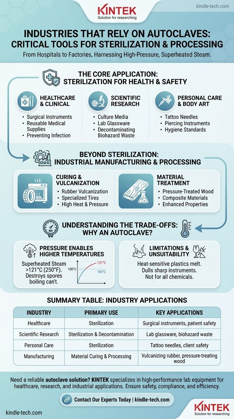 Welche Branchen nutzen Autoklaven? Von der Gesundheitsversorgung bis zur Fertigung Visuelle Anleitung