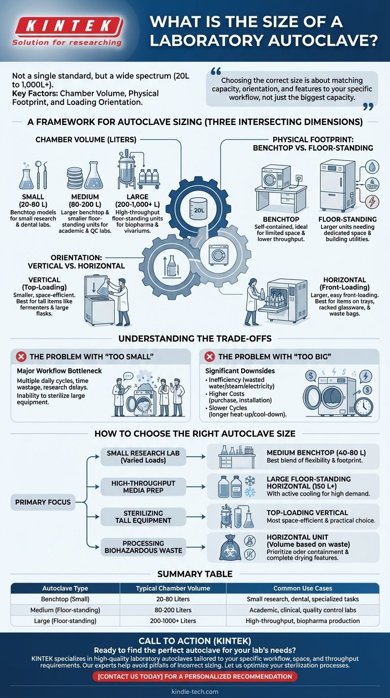 What is the size of a laboratory autoclave? A Guide to Choosing the Right Capacity Visual Guide