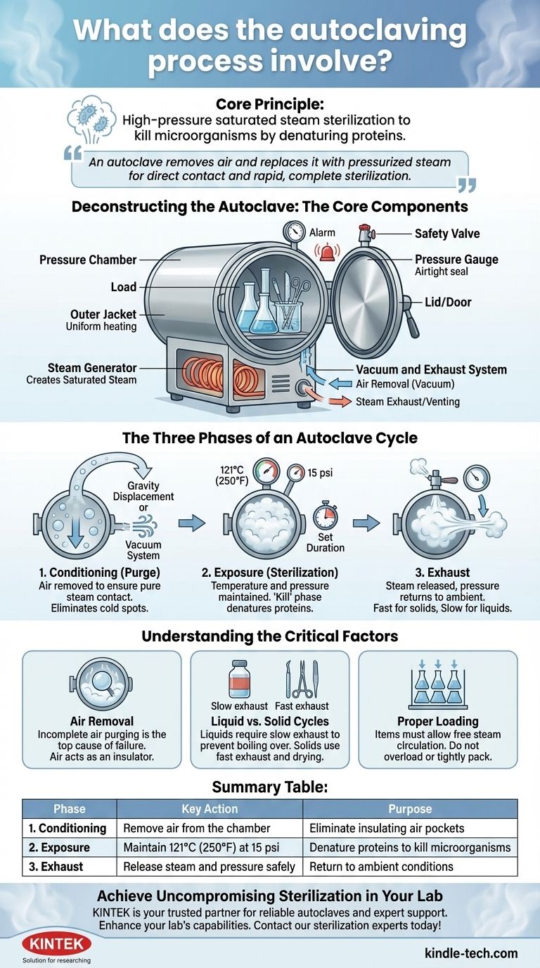 En quoi consiste le processus d'autoclavage ? Maîtrisez les 3 phases pour une stérilisation fiable Guide Visuel