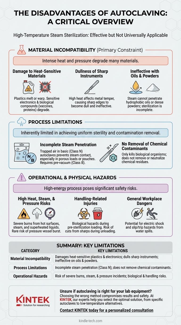 Quels sont les inconvénients de l'autoclavage ? Protégez vos matériaux sensibles à la chaleur et assurez la sécurité Guide Visuel