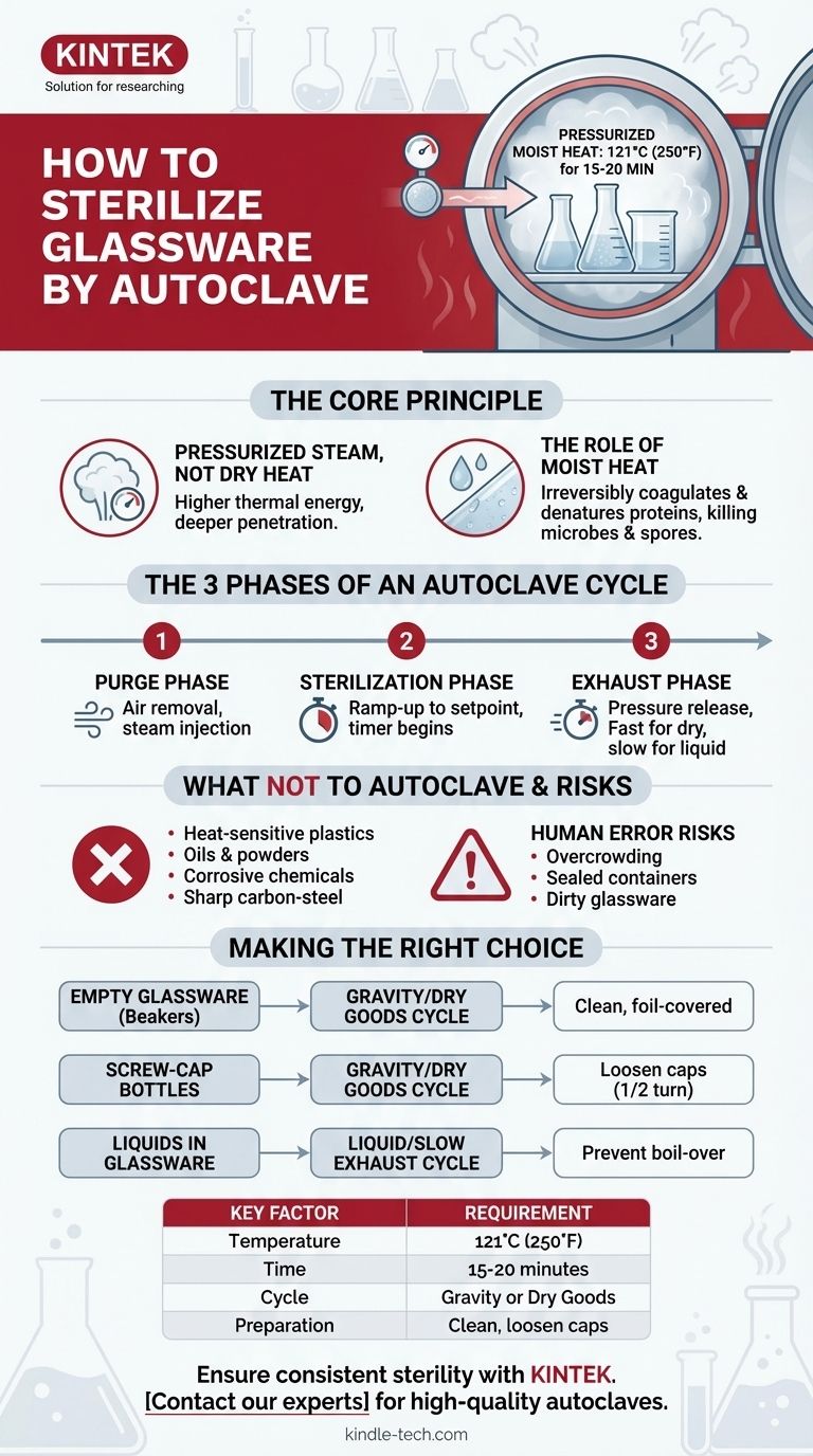 Como esterilizar vidraria em autoclave? Domine o Processo de 3 Etapas para Esterilidade Confiável Guia Visual