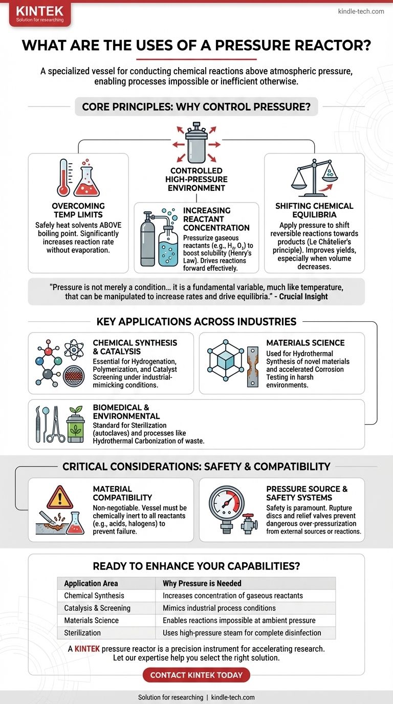 ما هي استخدامات المفاعل المضغوط؟ افتح آفاقًا لتفاعلات أسرع ومردود أعلى دليل مرئي