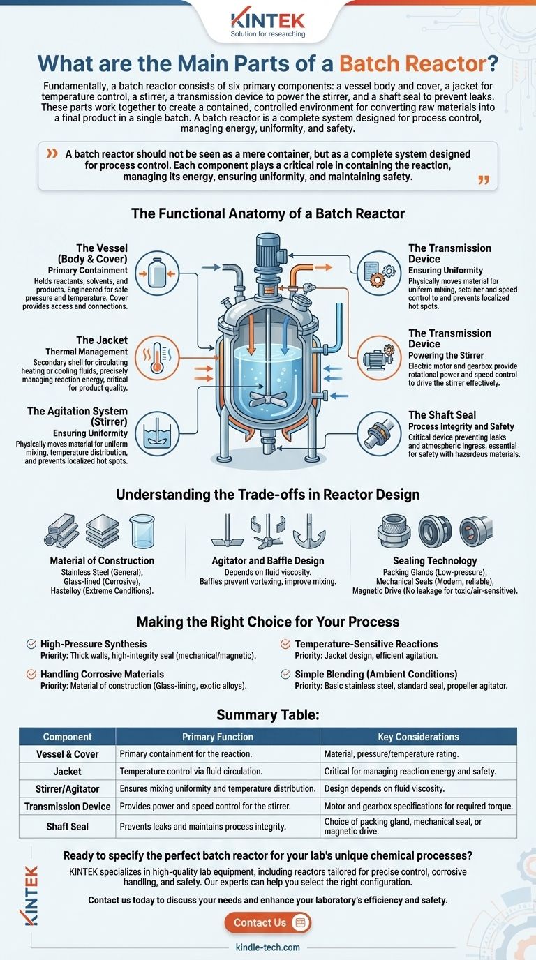 ¿Cuáles son las partes principales de un reactor por lotes? Una guía de los 6 componentes esenciales Guía Visual