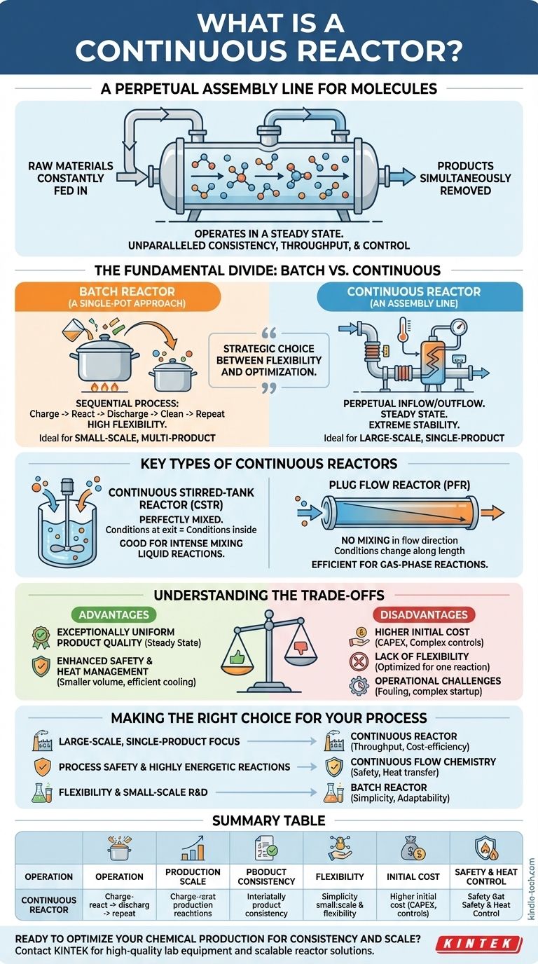 連続反応器とは何ですか？大量かつ一貫した化学生産のための戦略的な選択肢。 ビジュアルガイド