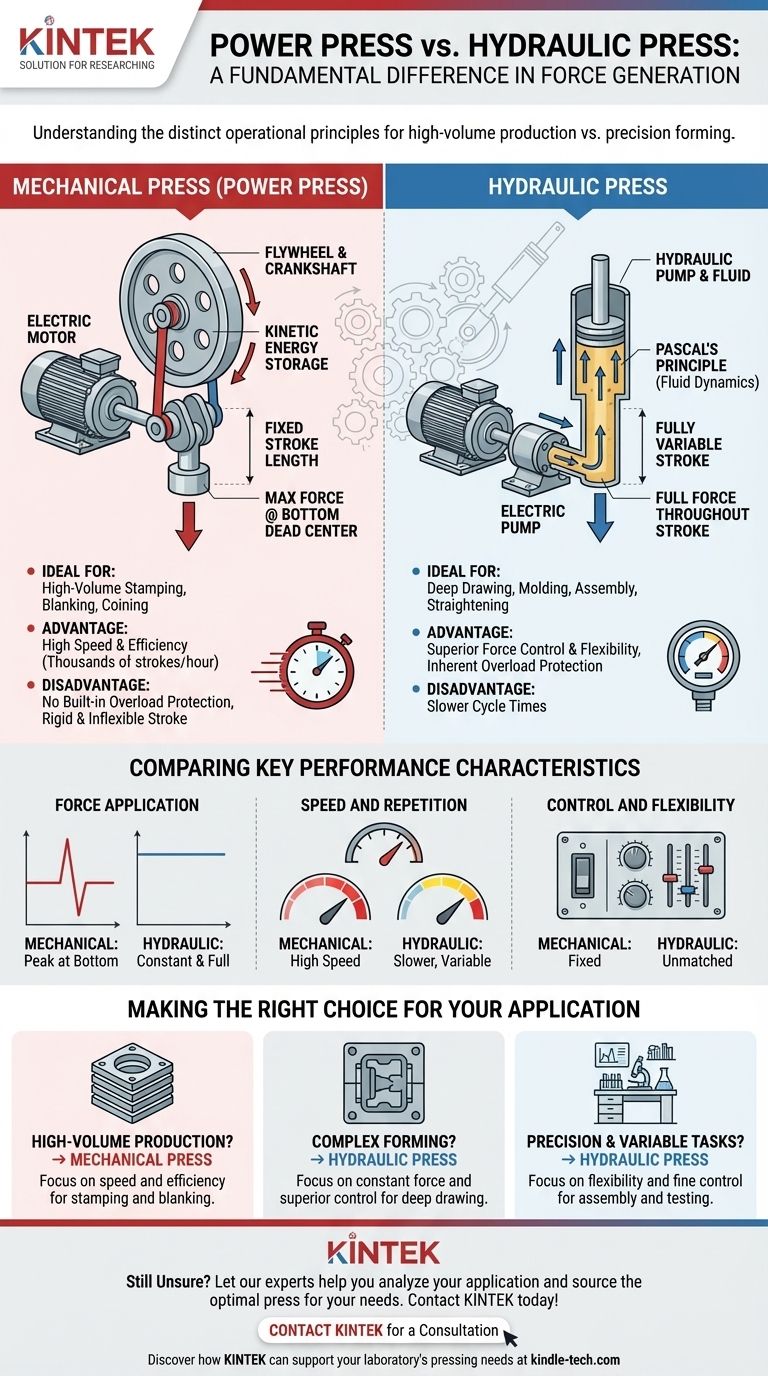 В чем разница между механическим прессом и гидравлическим прессом? Выберите правильное усилие для вашего применения Визуальное руководство