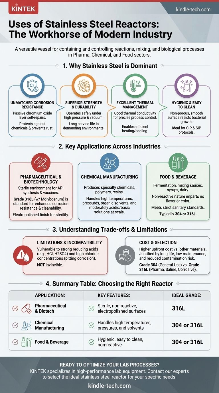 ¿Cuáles son los usos de los reactores de acero inoxidable? Una guía para el procesamiento industrial versátil Guía Visual