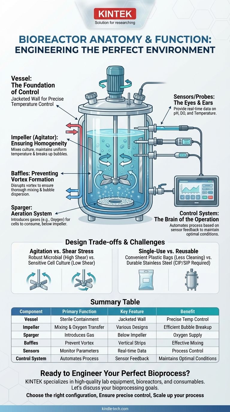 Quali sono le singole parti di un bioreattore? Scopri i Componenti Chiave per una Crescita Cellulare Ottimale Guida Visiva