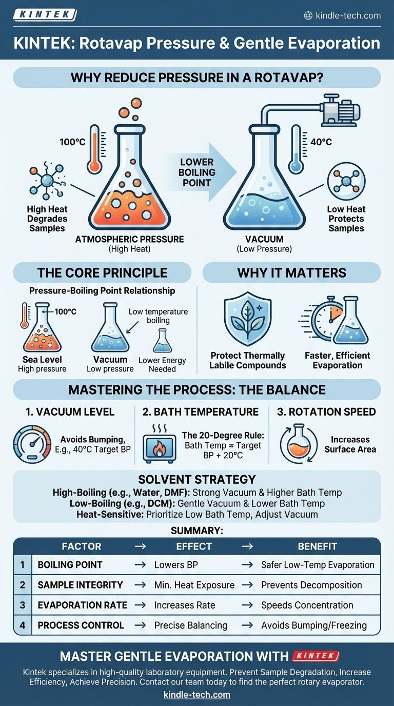 Warum ist es hilfreich, den Druck im Rotationsverdampfer zu reduzieren? Schonende Lösungsmittelentfernung für hitzeempfindliche Verbindungen Visuelle Anleitung