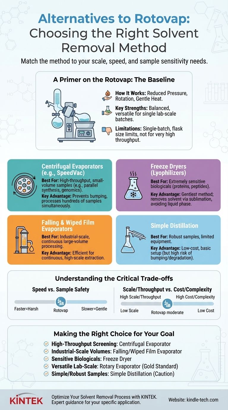 Quelles sont les alternatives à l'évaporateur rotatif ? Trouvez la bonne méthode d'élimination des solvants pour votre laboratoire Guide Visuel