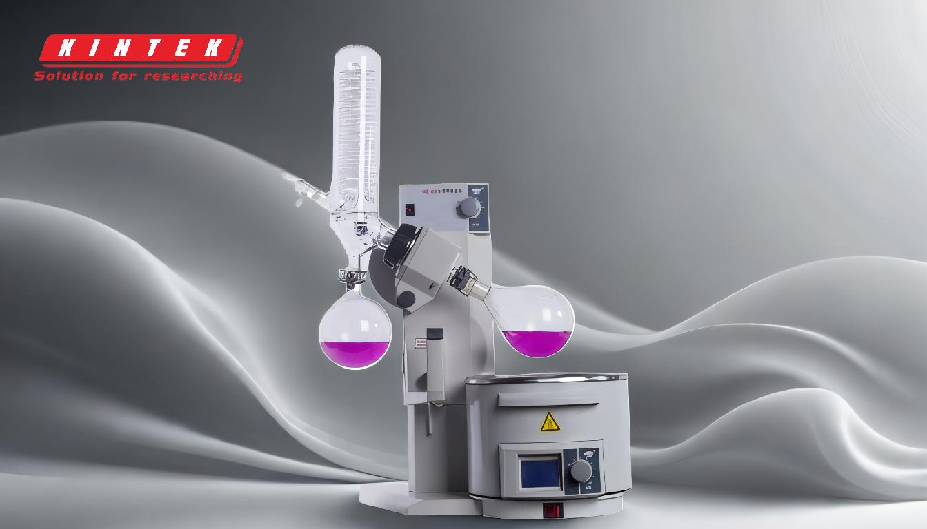 When the pressure is reduced in a rotary evaporator, how does it benefit heat-sensitive materials?