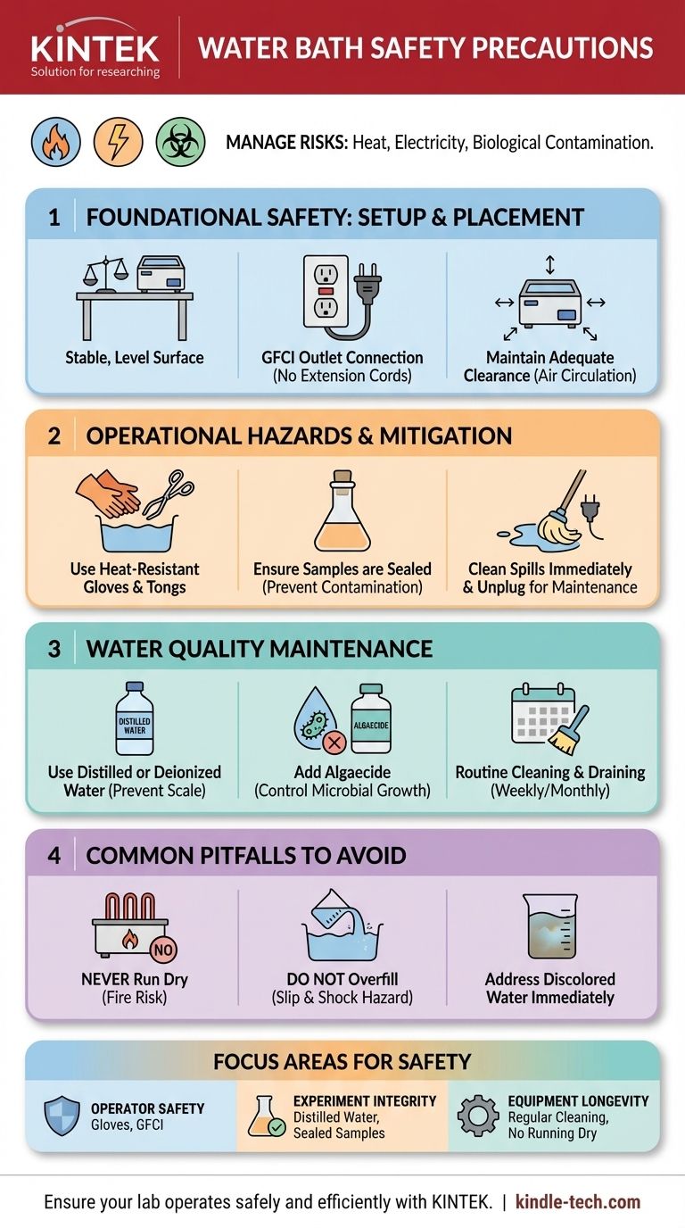 使用水浴有哪些安全注意事项？确保安全高效的实验室操作 图解指南