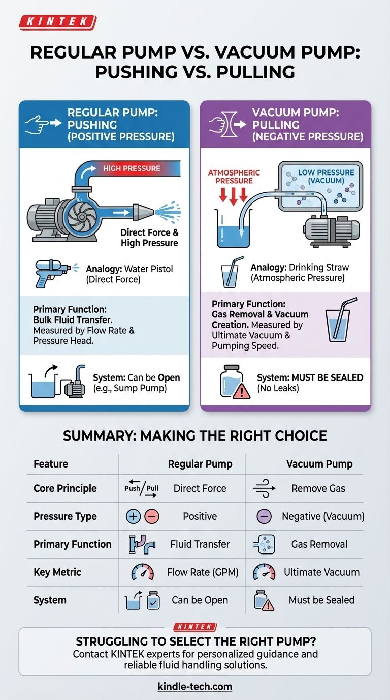 В чем разница между вакуумным насосом и обычным насосом? Руководство по механизмам «толкай» против «тяни» Визуальное руководство