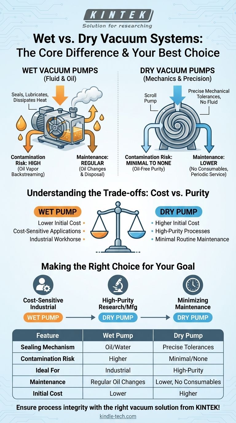 습식 및 건식 진공 시스템의 차이점은 무엇입니까? 공정 순도에 적합한 기술을 선택하십시오 시각적 가이드