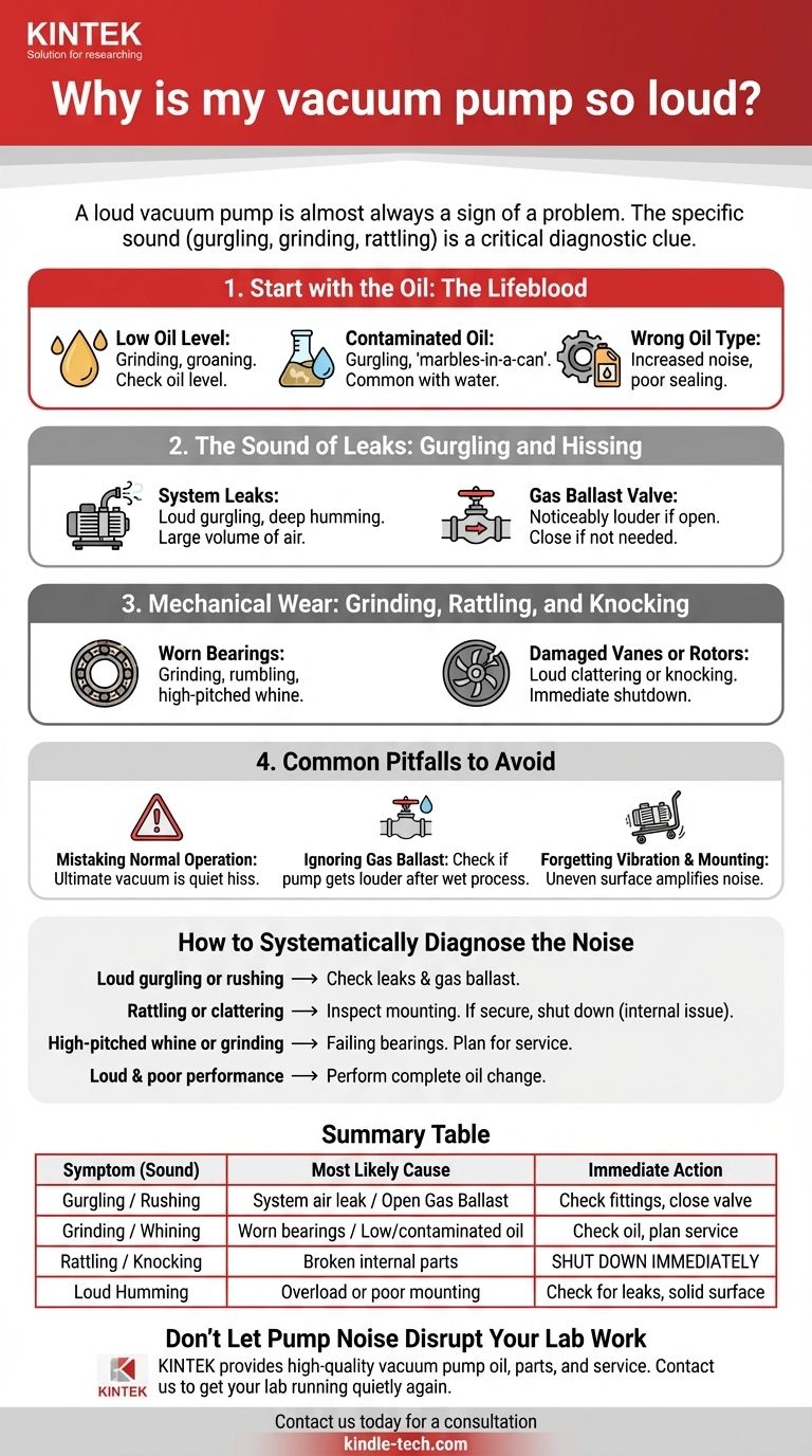 Why is my vacuum pump so loud? Diagnose Gurgling, Grinding & Rattling Noises Visual Guide