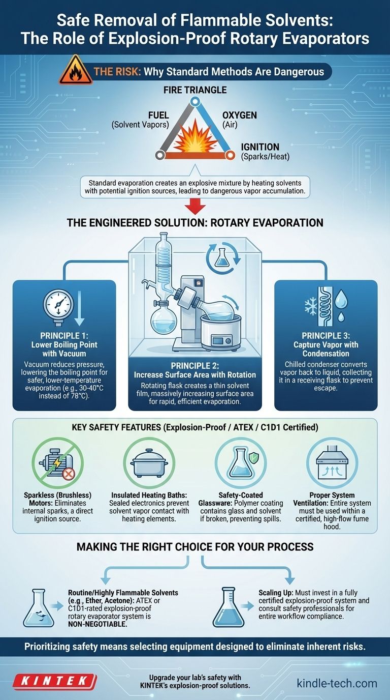 Que tipo de evaporação é usado para remover solventes inflamáveis? Remova Solventes Inflamáveis com Segurança Usando Evaporadores Rotativos à Prova de Explosão Guia Visual