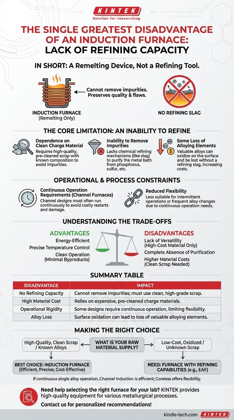 ما هو العيب في فرن الحث؟ المفاضلة الحرجة في صهر المعادن دليل مرئي