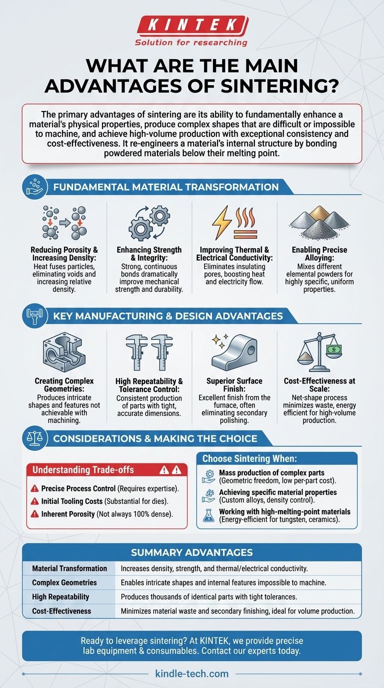 Was sind die Hauptvorteile des Sinterns? Komplexe Teile mit überlegenen Materialeigenschaften erzielen Visuelle Anleitung