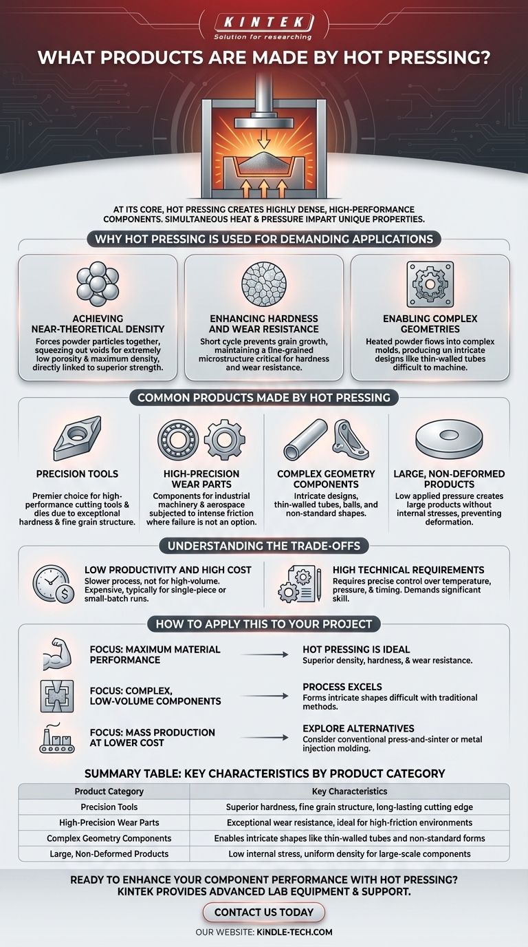 Quali prodotti sono realizzati mediante pressatura a caldo? Ottieni la massima densità e prestazioni per i tuoi componenti Guida Visiva