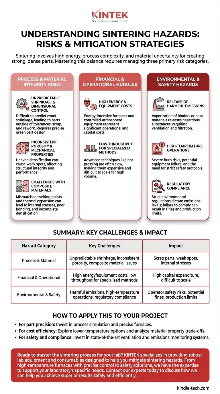 What are the hazards of sintering? Manage Process, Financial, and Safety Risks Visual Guide