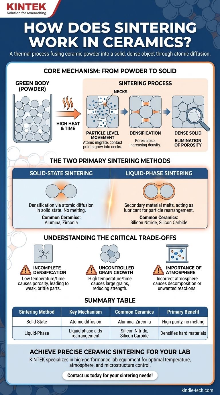 كيف يعمل التلبيد في السيراميك؟ اكتشف العملية للحصول على مواد كثيفة وعالية القوة دليل مرئي