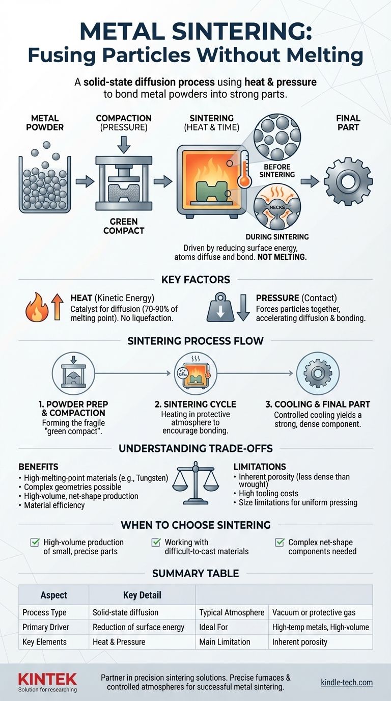 금속 소결은 어떻게 작동할까요? 강력한 부품을 위한 고체 확산 가이드 시각적 가이드