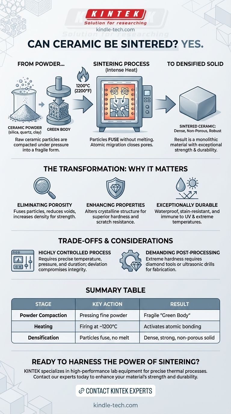 هل يمكن تكليس السيراميك؟ اكتشف العملية التي تخلق مواد فائقة المتانة دليل مرئي