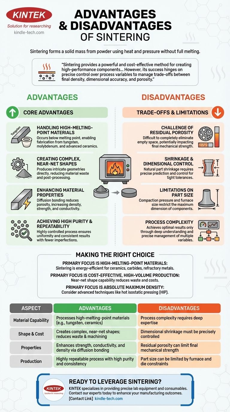 Was sind die Vor- und Nachteile des Sinterns? Ein Leitfaden für die Hochleistungsfertigung Visuelle Anleitung