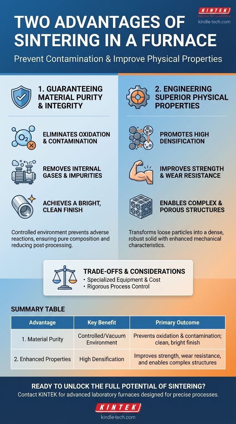 소결을 용광로에 넣는 두 가지 장점은 무엇입니까? 순도 달성 및 우수한 강도 시각적 가이드