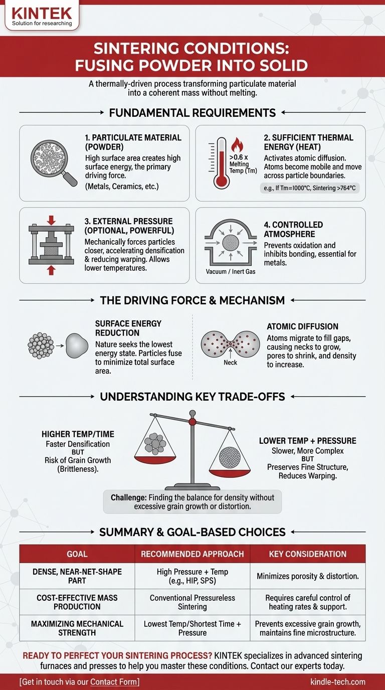 Quelles sont les conditions de frittage ? Atteindre une densité et une résistance optimales du matériau Guide Visuel