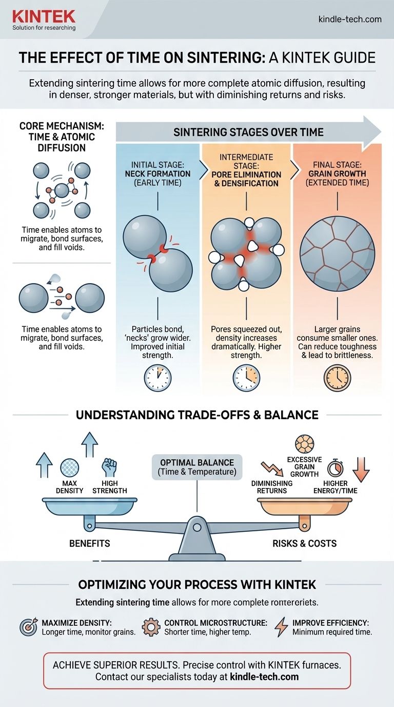 소결 시간의 영향은 무엇인가요? 최적의 재료 밀도와 강도를 위한 균형을 마스터하세요 시각적 가이드