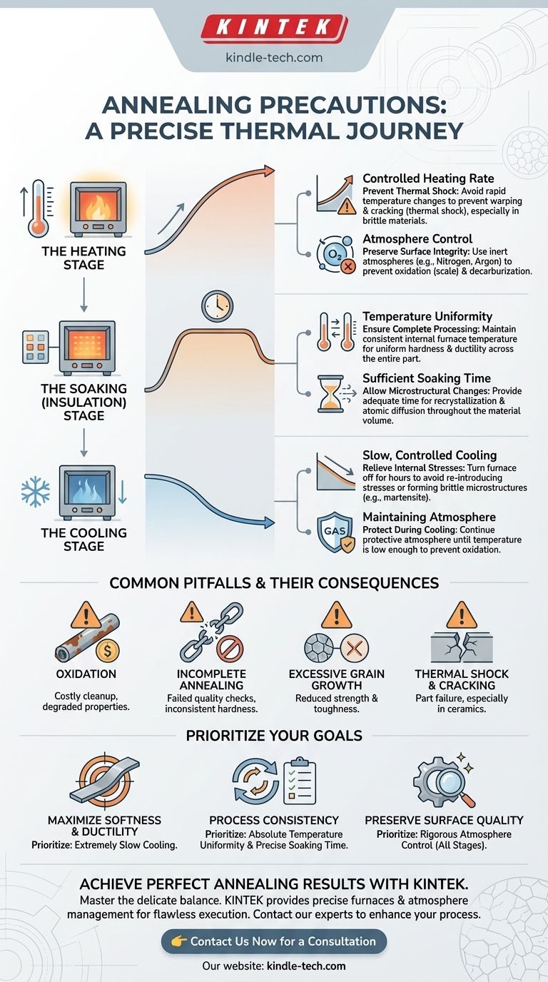 ما هي الاحتياطات الواجب اتخاذها أثناء عملية التلدين؟ ضمان سلامة وأداء المواد دليل مرئي
