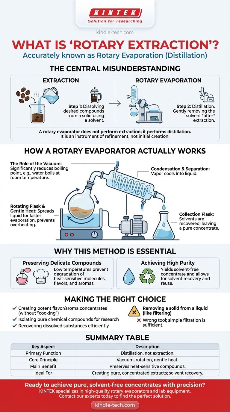 로터리 추출이란 무엇인가요? 순수한 농축액을 위한 부드러운 용매 제거 기술을 마스터하세요 시각적 가이드