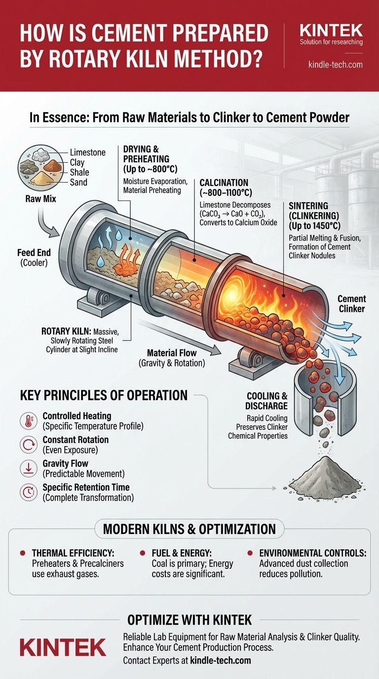 ロータリーキルン法によるセメントの製造方法は？クリンカー製造への段階的ガイド ビジュアルガイド