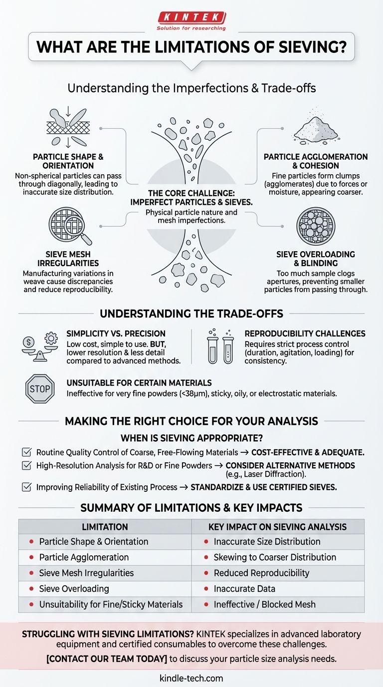 Quelles sont les limites du tamisage ? Comprendre les contraintes de l'analyse granulométrique Guide Visuel