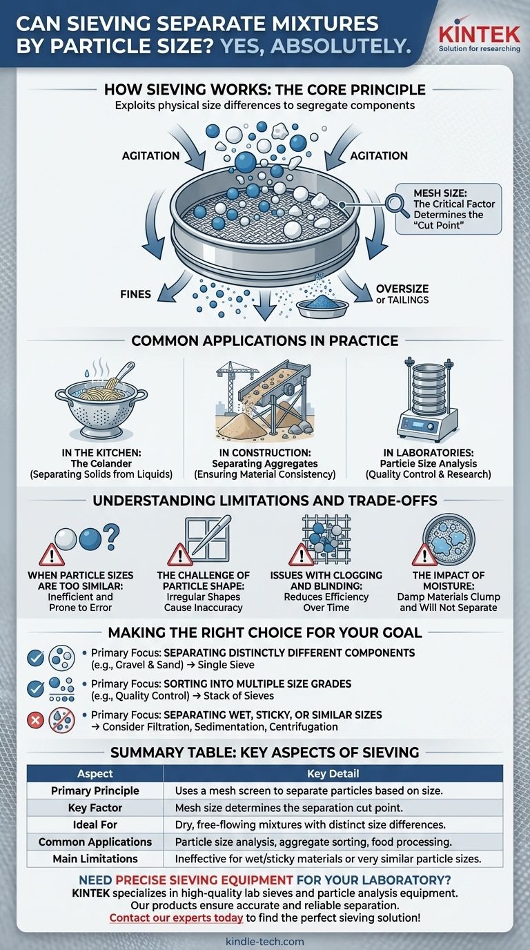 筛分能否用于分离具有不同尺寸组分的混合物？高效颗粒分离指南 图解指南