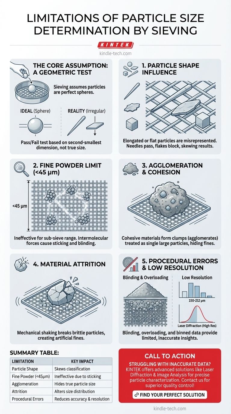Quali sono i limiti della determinazione della granulometria tramite setacciatura? Scopri i principali svantaggi e i metodi alternativi Guida Visiva