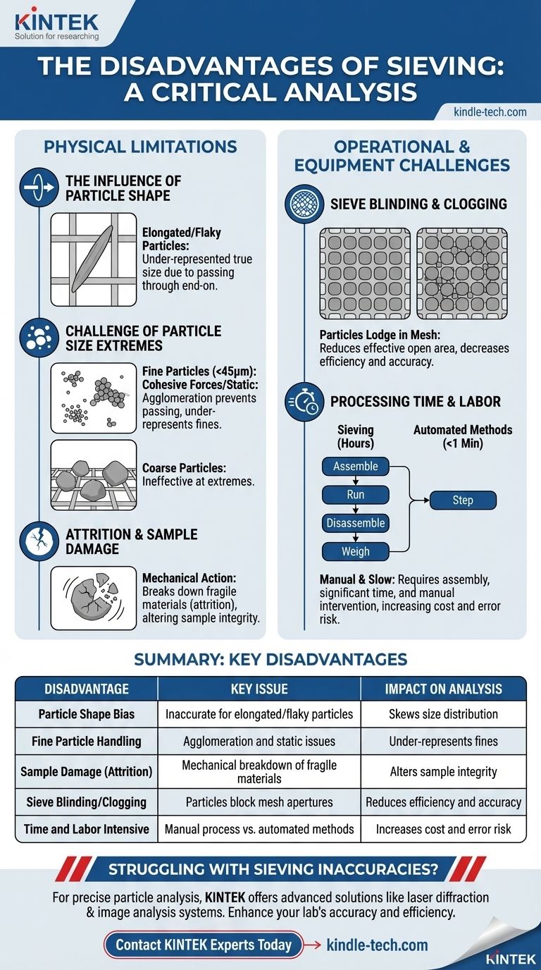 Was sind die Nachteile des Siebens? Wichtige Einschränkungen für eine genaue Partikelanalyse Visuelle Anleitung