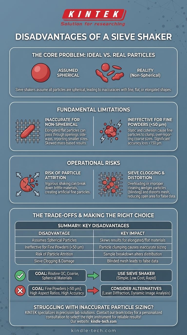 ما هي عيوب هزاز الغربال؟ القيود الرئيسية لتحديد حجم الجسيمات بدقة دليل مرئي