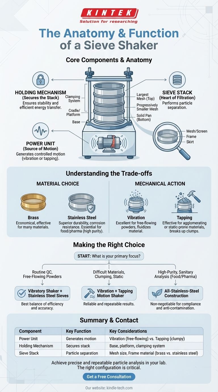 체 진탕기의 구성 요소는 무엇인가요? 정확한 입자 분석을 위한 핵심 구성 요소 시각적 가이드