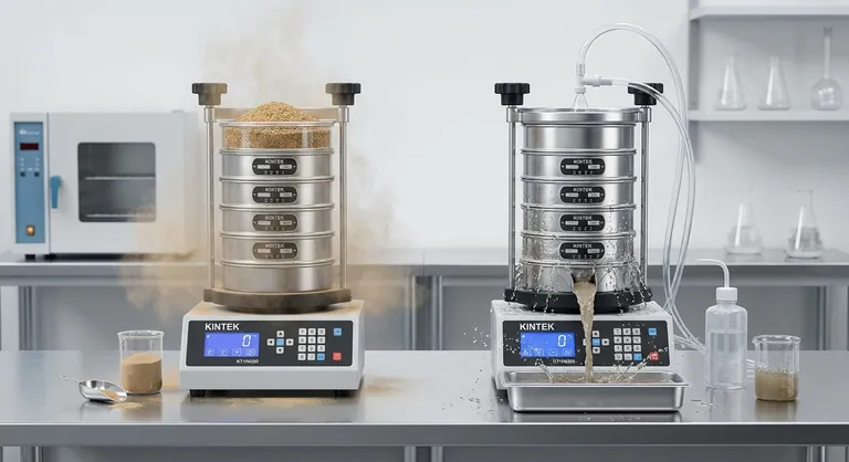 湿式ふるい分け分析と乾式ふるい分け分析の違いは何ですか?正確な粒子径測定のための適切な方法を選択する