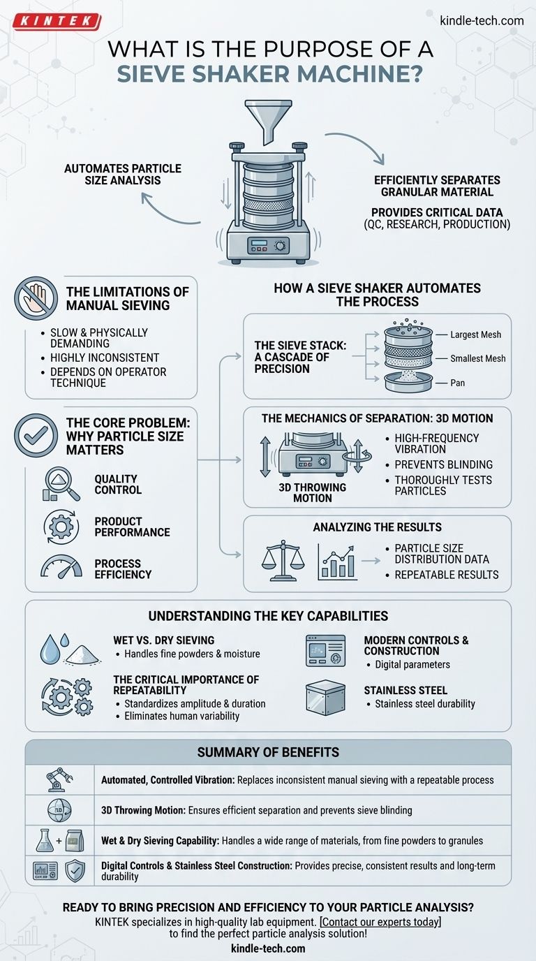체 진동 체 분석기의 목적은 무엇입니까? 정밀한 입자 크기 분석 달성 시각적 가이드