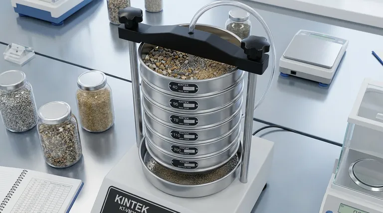 Que tipos de diâmetro ou tamanho podem ser determinados usando o método de agitador de peneira para a amostra granular fornecida? Um Guia para a Faixa de 38 µm a 4 mm