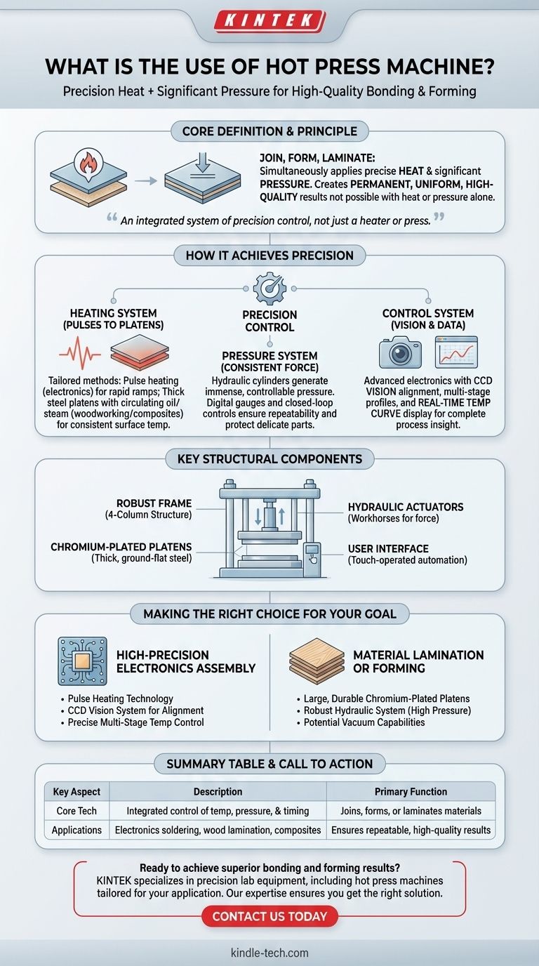 热压机有什么用途？实现卓越的材料粘合和成型 图解指南