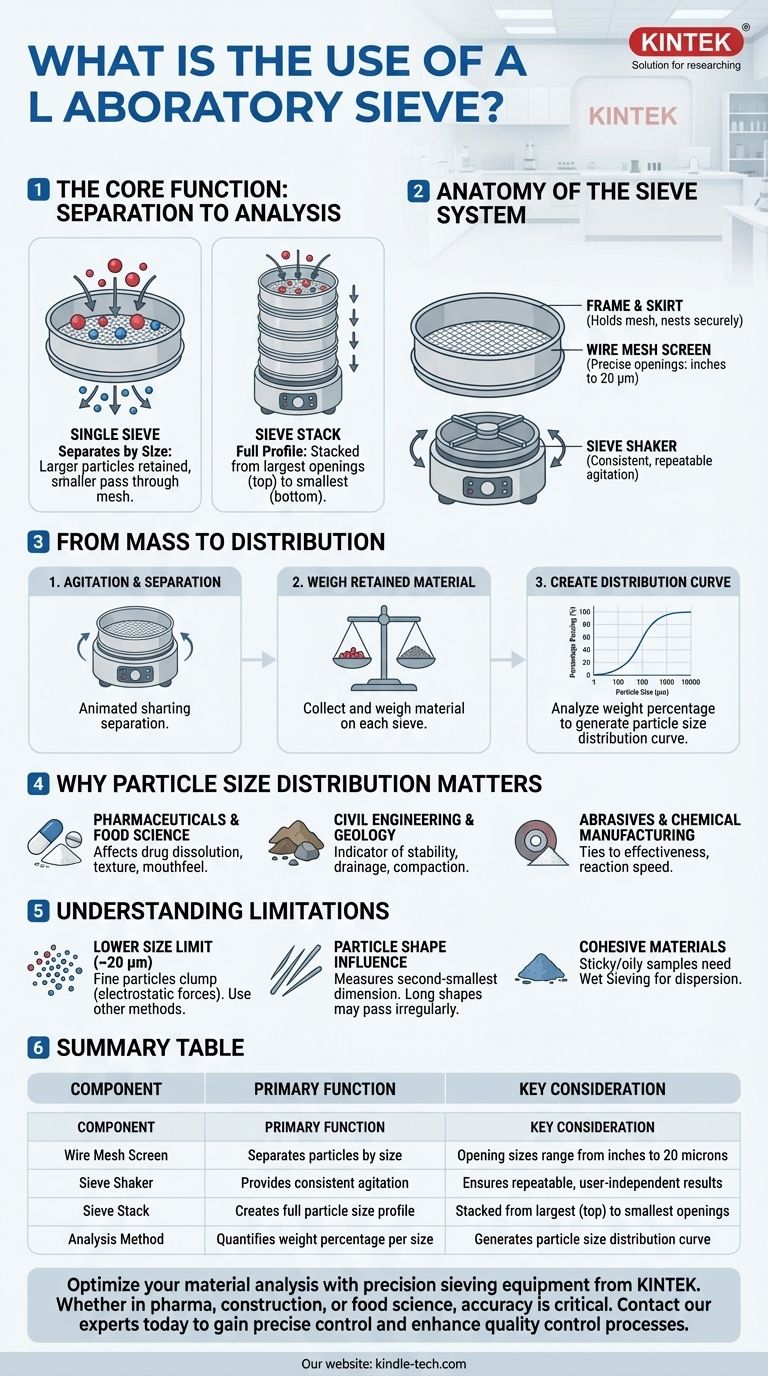 Wozu dient ein Sieb im Labor? Messung der Partikelgrößenverteilung zur Qualitätskontrolle Visuelle Anleitung