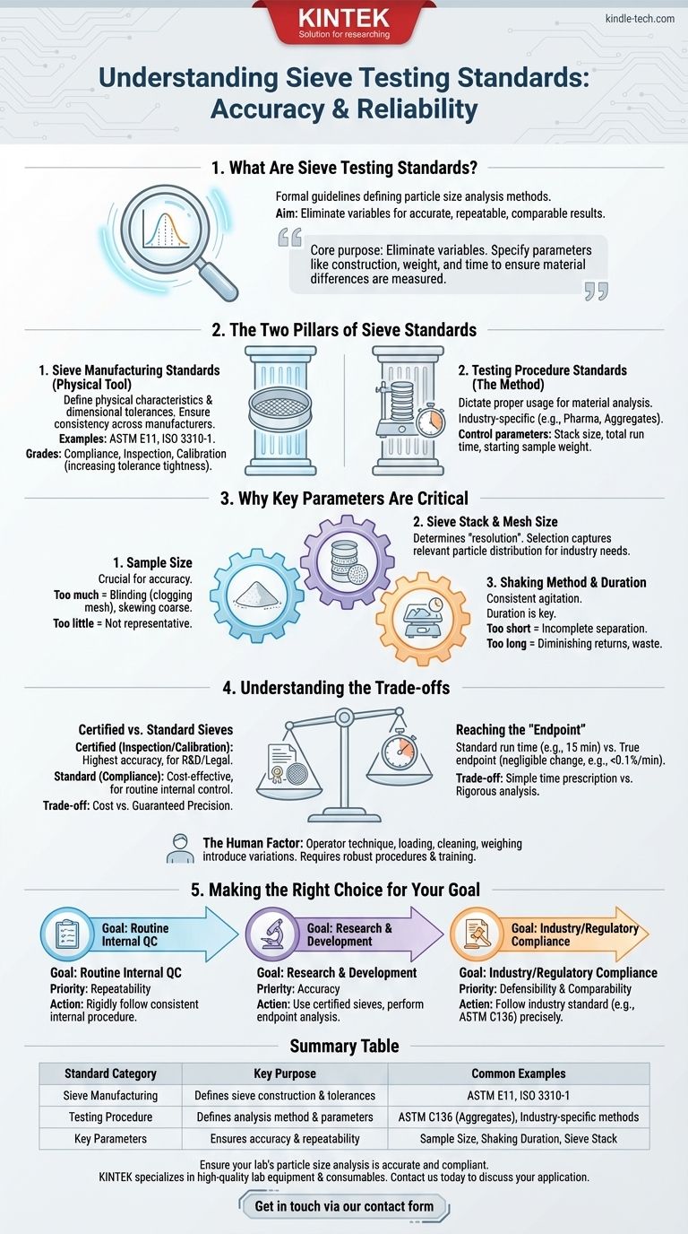 Was sind die Standards für Siebprüfungen? Ein Leitfaden zur genauen Partikelgrößenanalyse Visuelle Anleitung